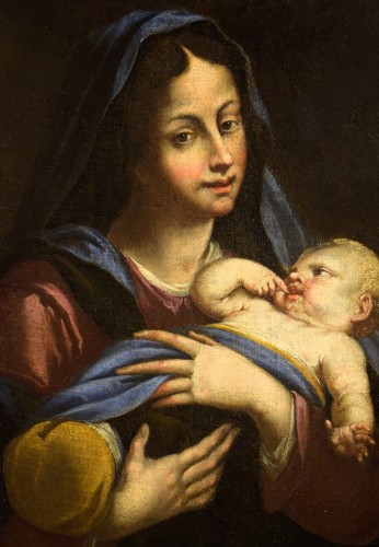 Paintings & Drawings  -  The Virgin and Child - Emilia 18th century